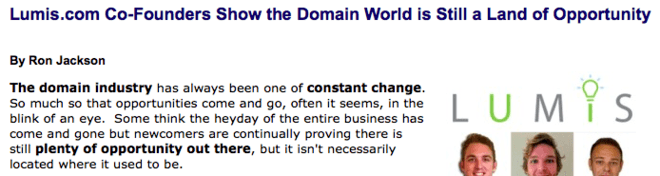 DNJournal post about the domaining industry