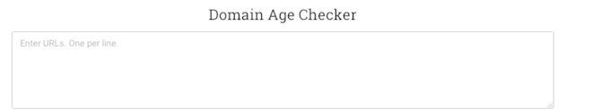 Domain age checker tool