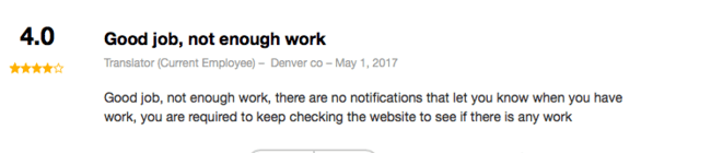 Indeed Employee review of Translate.com.